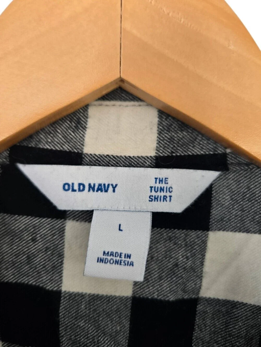 🤍🖤 Old Navy Buffalo Plaid Tunic Button Front Shirt | Size Large 🖤🤍
